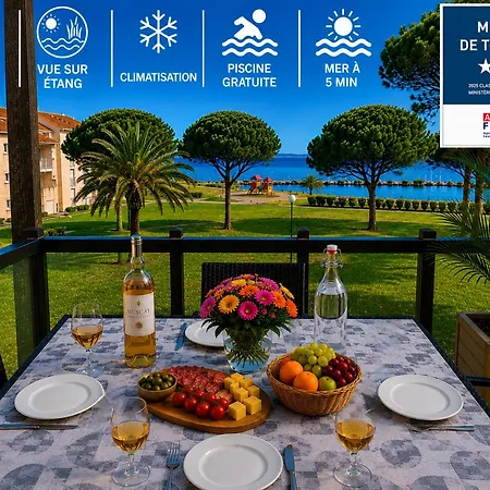 דירה Au Bord De L'eau Mer, Et Canigou A Barcares, Piscine Et Climatisation, Magnifique Vue !